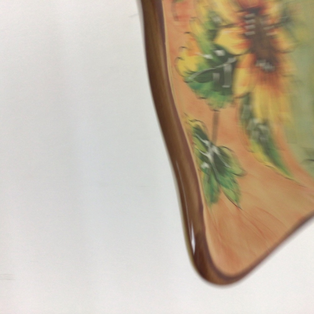 Floral Sunflower Ceramic Accent Plate - Picture 9 of 11